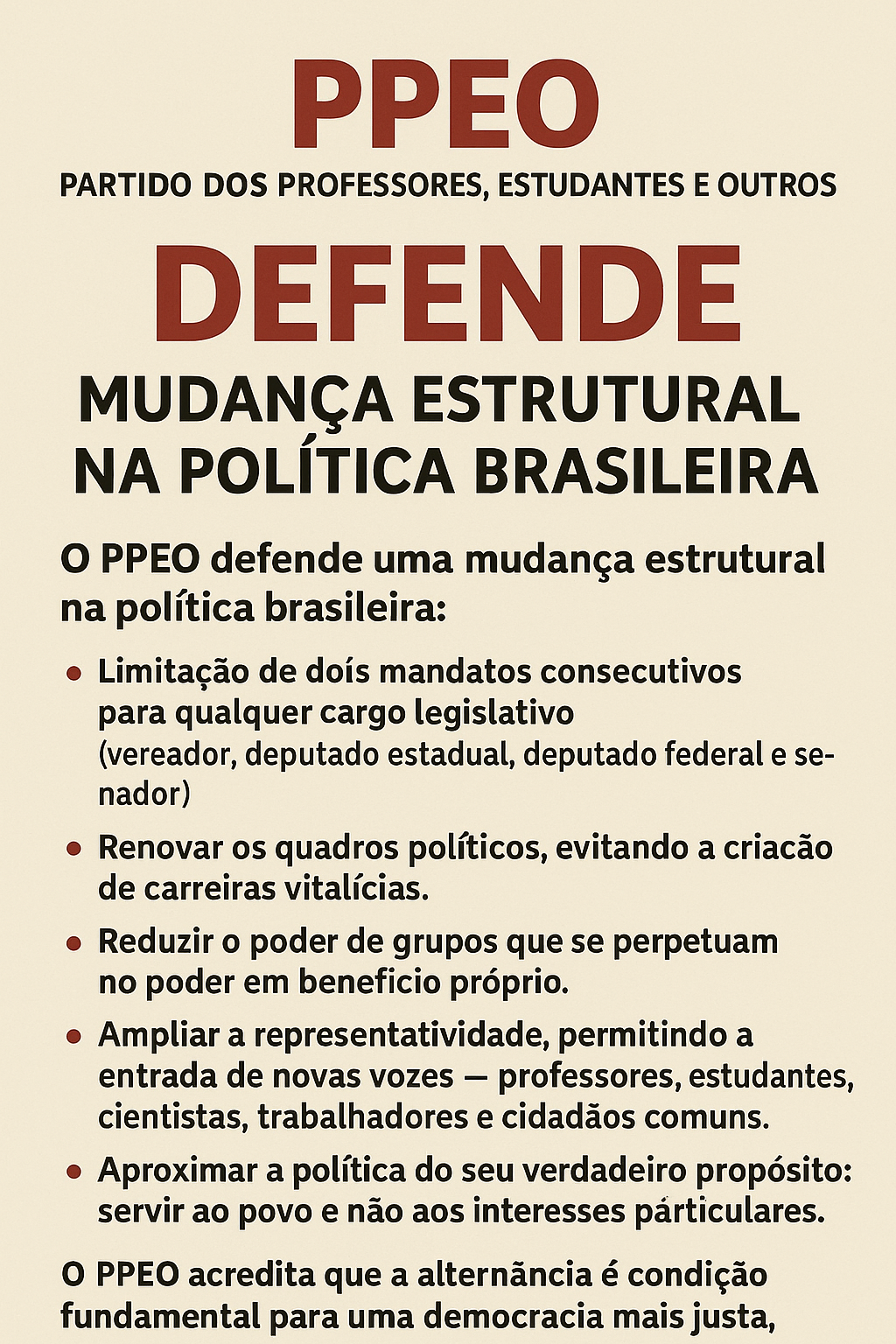 PROPOSTA DE REFORMA POLITICA 